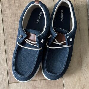 Old Navy Boys Navy and Brown Boat Shoes
